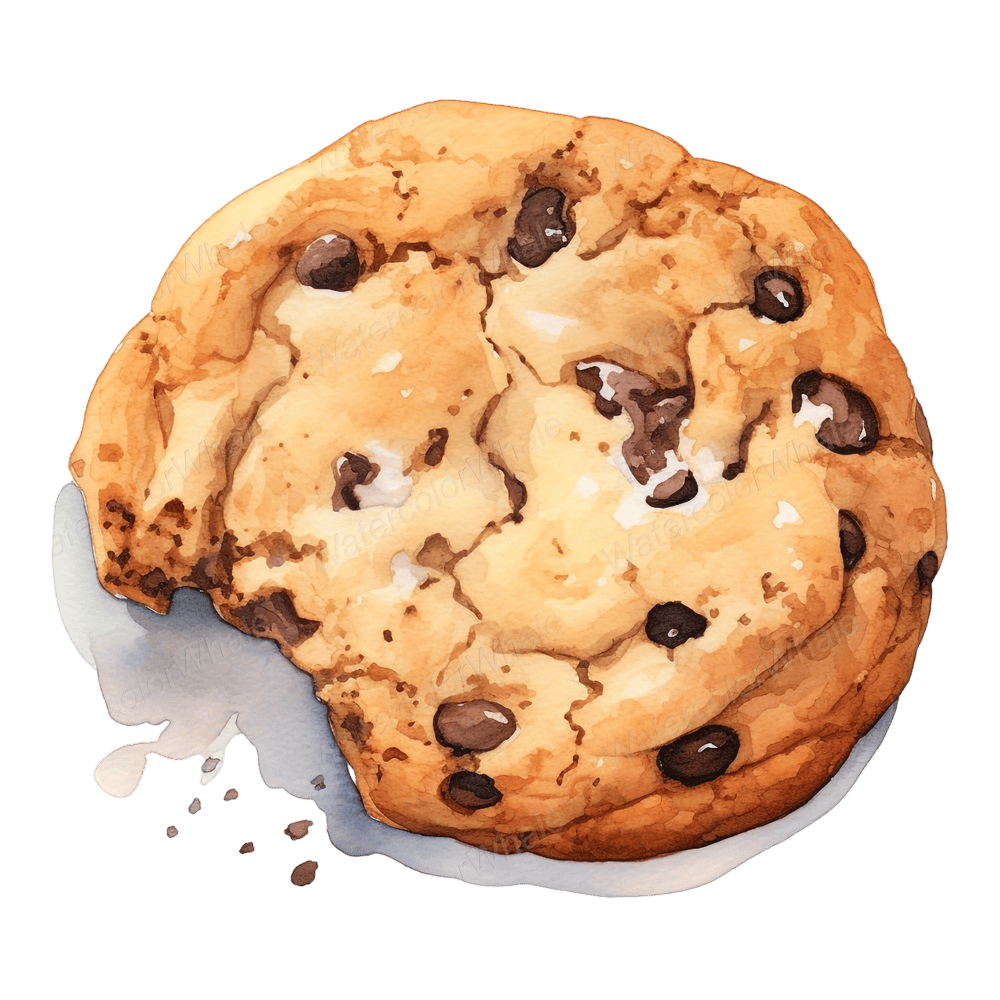 کوکی گاز زده شده با تکه های کاکائو . برای دیدن کوکی ها اینجا کلیک کنید